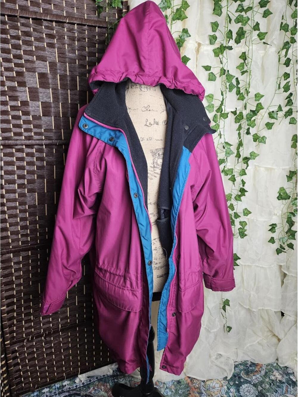 Vintage Woolrich Magenta Hooded Jacket 90s Gorpcore Outdoor Women’s M
